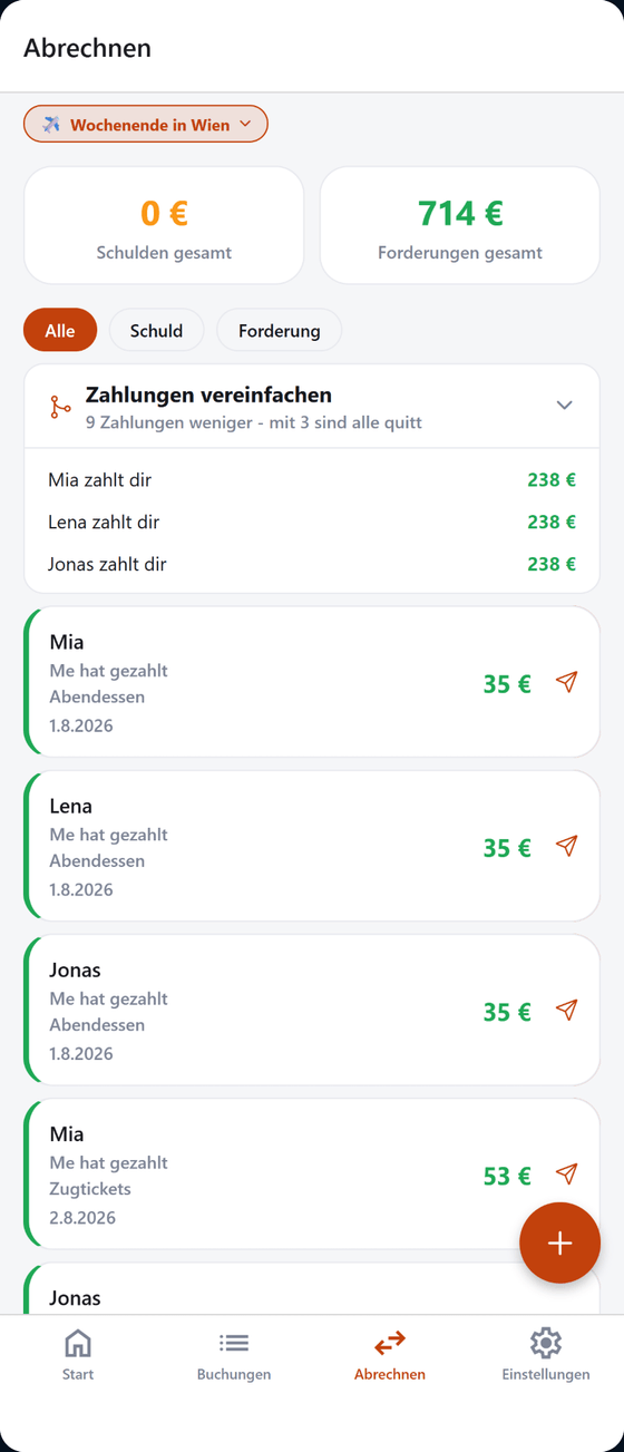 MuCash auf dem Handy
